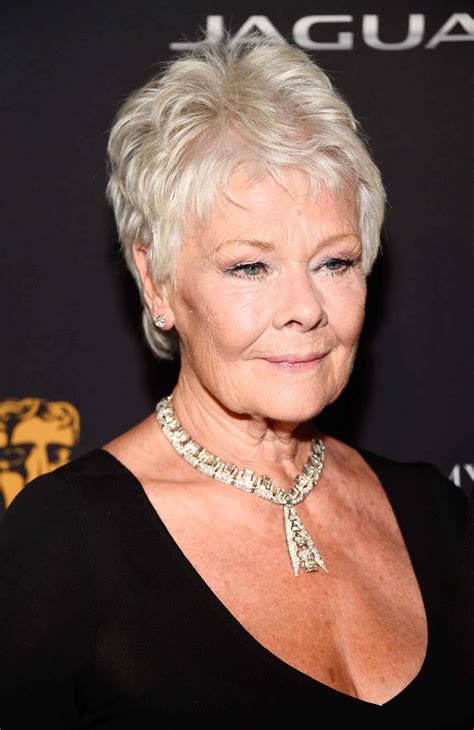 judi dench hairstyle|judi dench pixie cut.